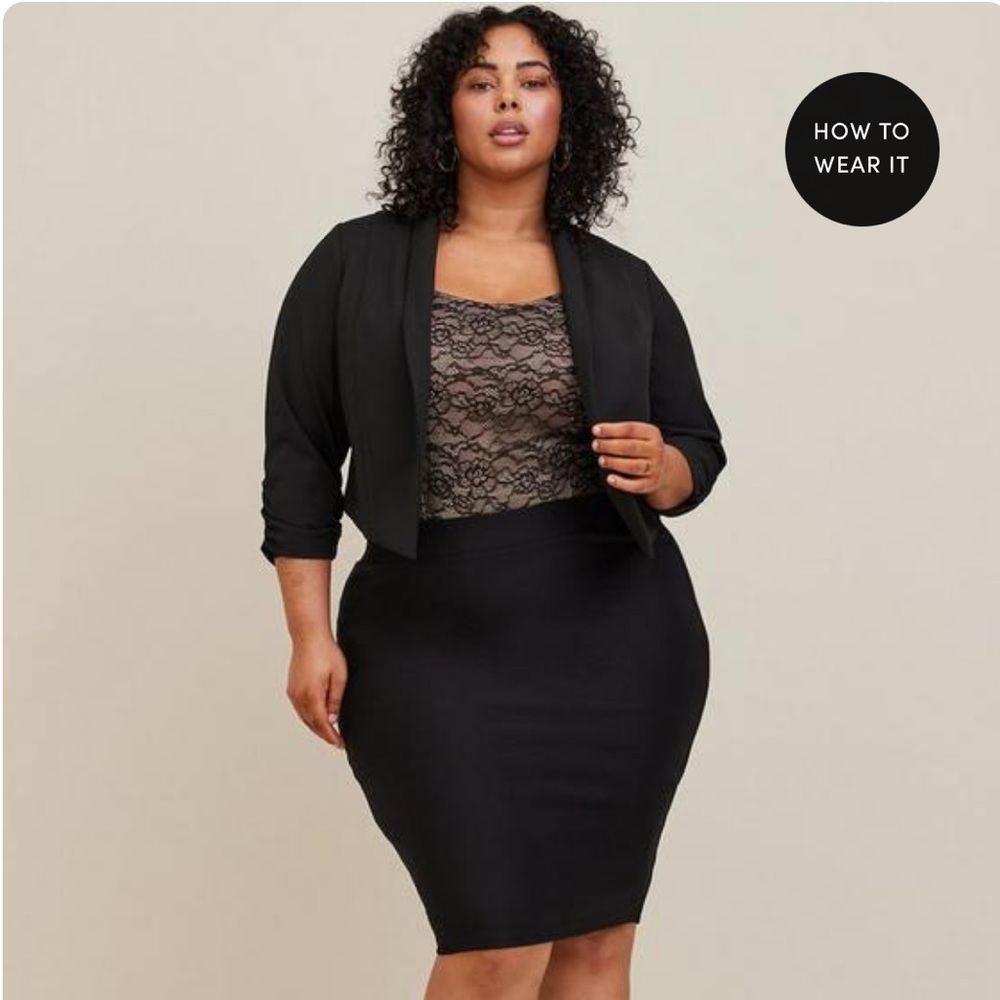 Torrid Studio+ Black Open Front Blazer Size 3